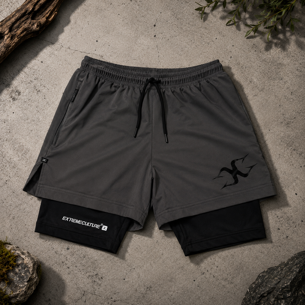 Extreme Culture - Active Wear Shorts (GREY)