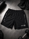 Extreme Culture® Active Shorts - Black - lightweight - EXC LOGO